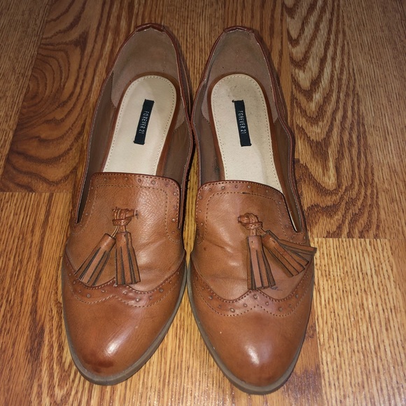 Forever 21 Shoes - Forever21 cognac tassel oxfords